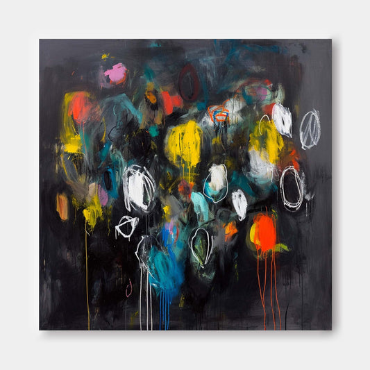 Vibrant Abstract Oil Painting on Canvas for Modern Art Lovers