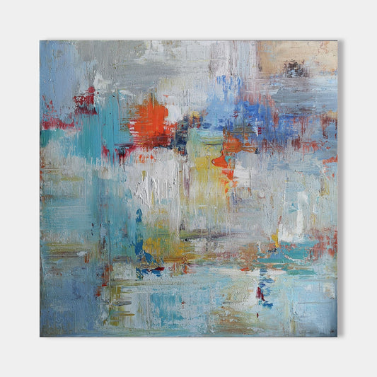 Vibrant Abstract Oil Painting for Modern Home Decor and Art Lovers