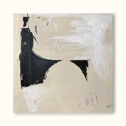 Elegant Minimalist Abstract Oil Painting for Modern Home Decor