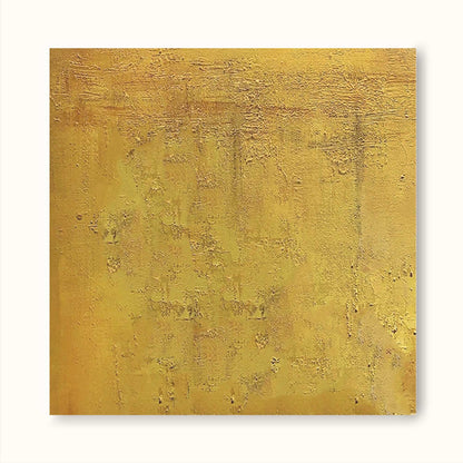 Stunning Textured Gold Minimalist Abstract Oil Painting for Modern Decor