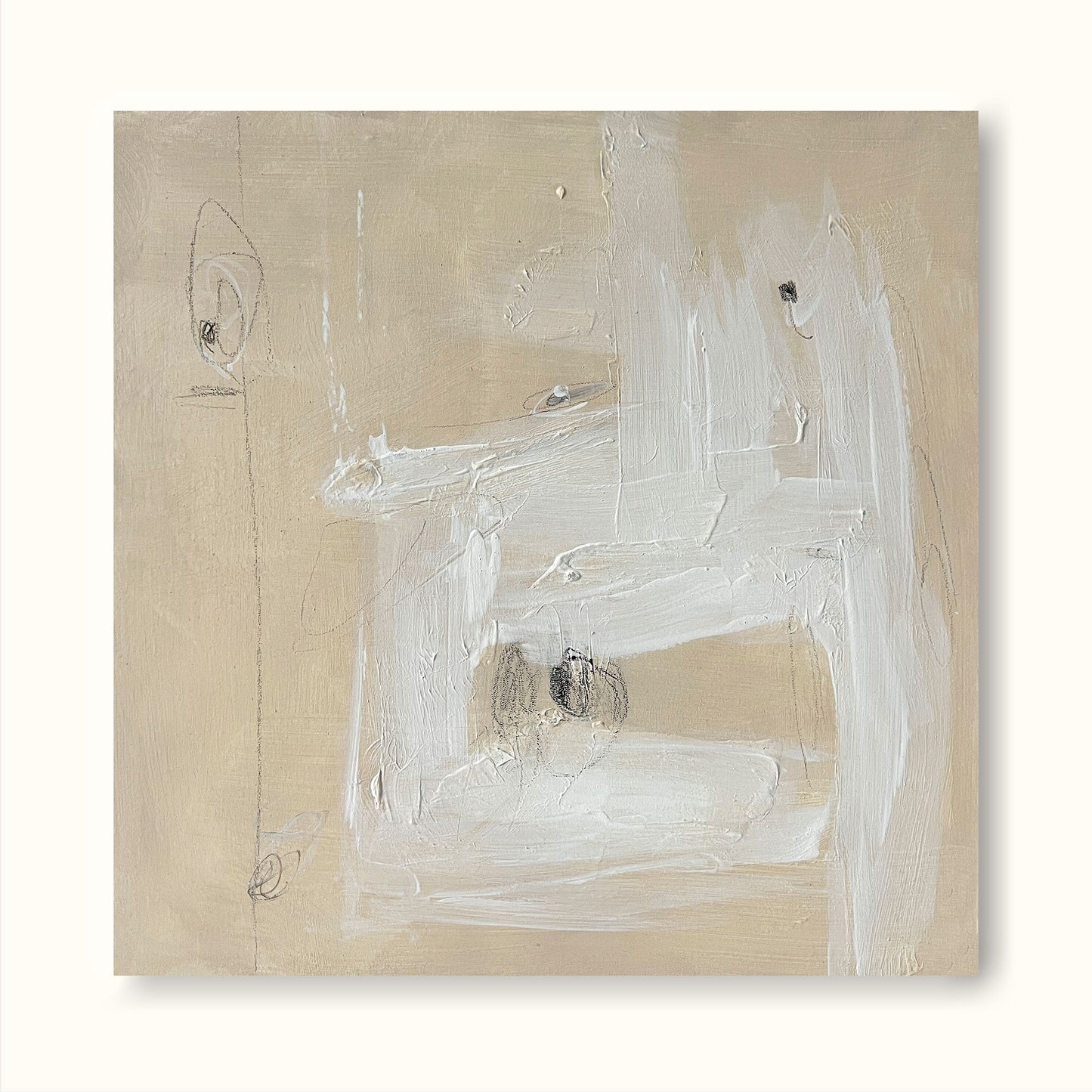 Elegant Minimalist Abstract Oil Painting for Contemporary Home Decor
