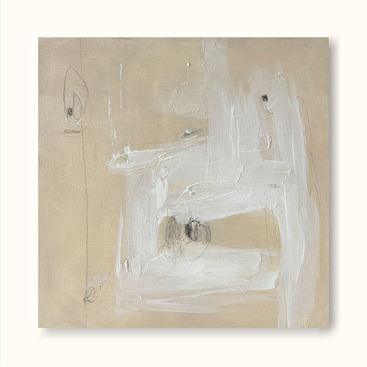 Elegant Minimalist Abstract Oil Painting for Contemporary Home Decor