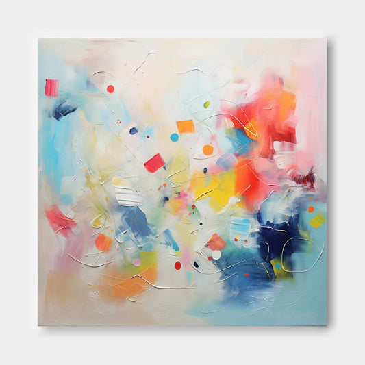 Vibrant Abstract Oil Painting for Modern Home Decor and Artistic Inspiration