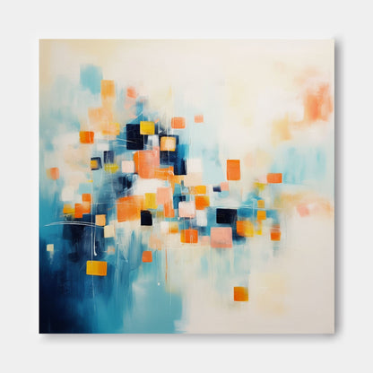 Vibrant Abstract Oil Painting for Modern Home Decor and Artistic Inspiration