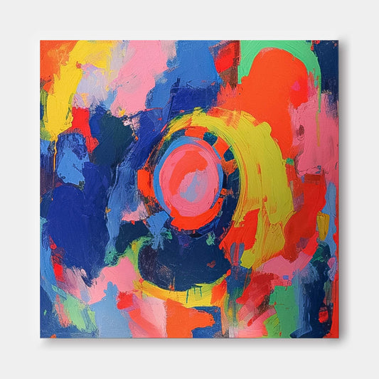 Vibrant Abstract Oil Painting for Modern Art Decor