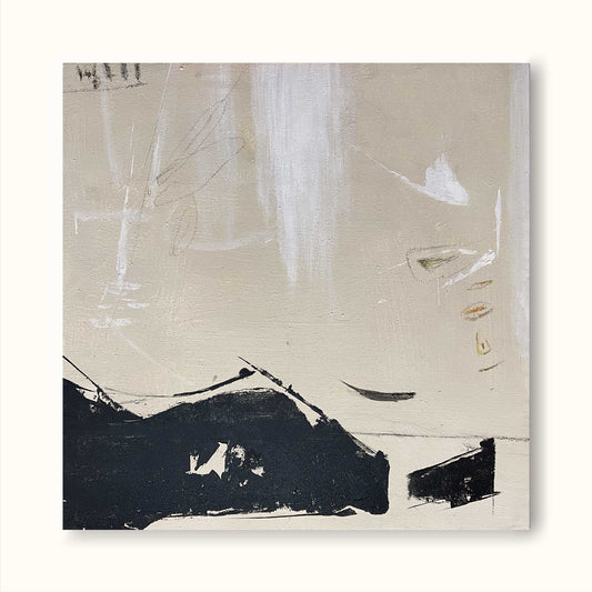 Elegant Minimalist Abstract Oil Painting for Modern Home Decor