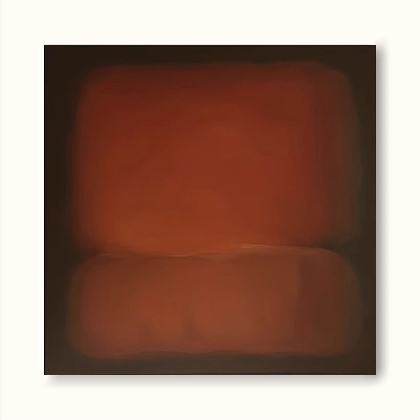 Warm Minimalist Abstract Oil Painting for Modern Home Decor