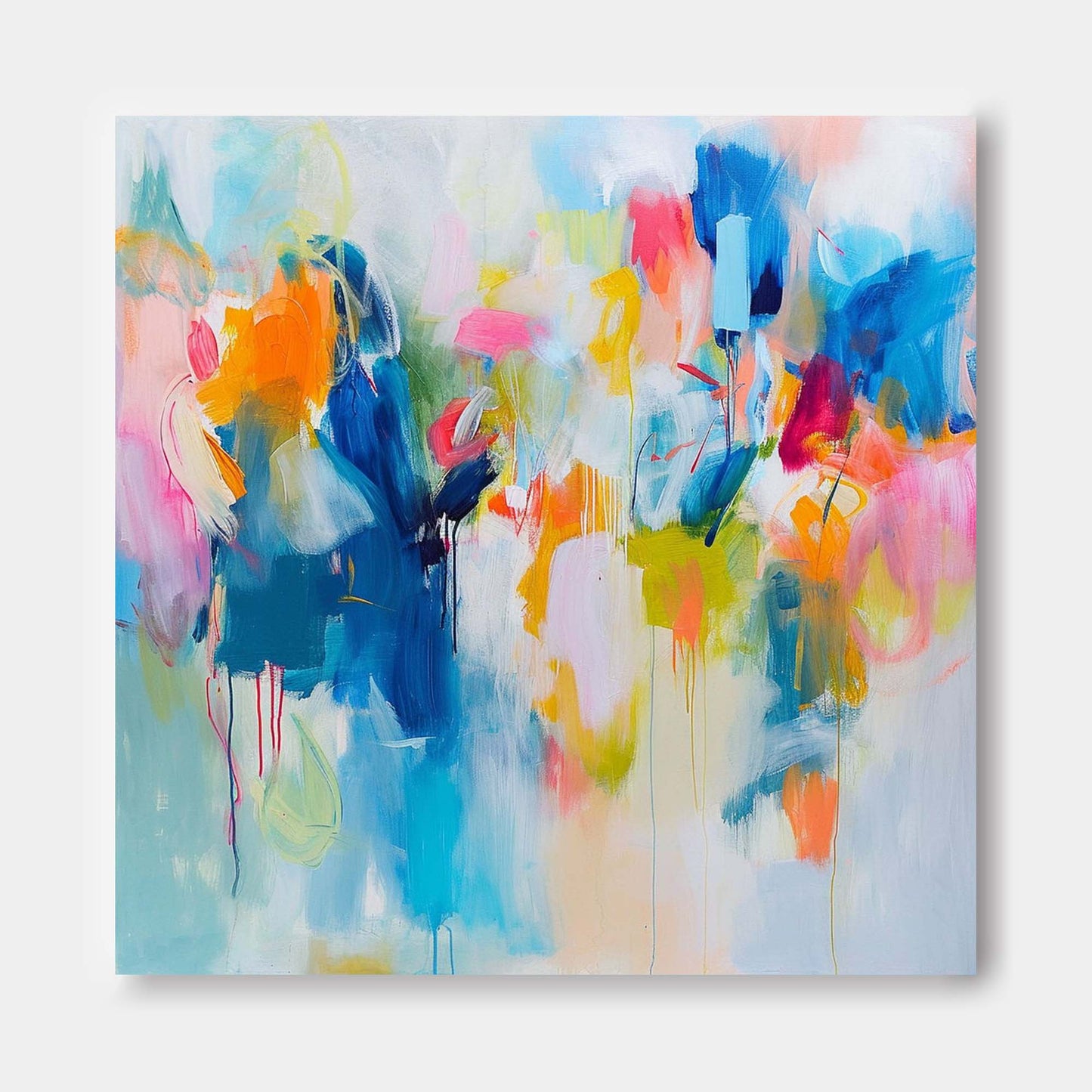 Vibrant Abstract Oil Painting for Colorful Home Decor and Modern Art Enthusiasts