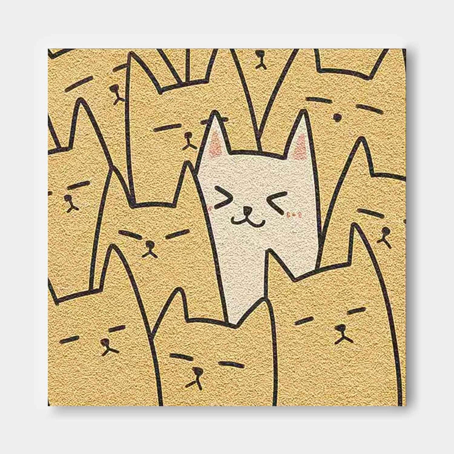 Charming Minimalist Cat Art Print for Modern Home Decor