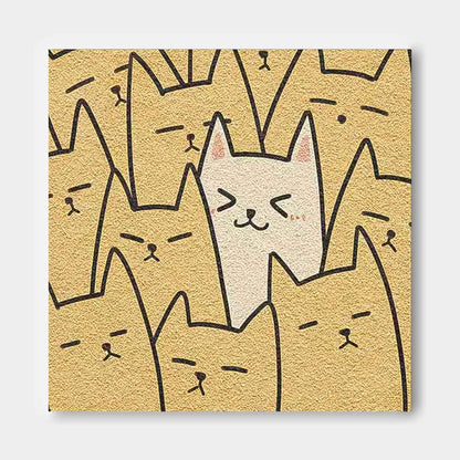 Charming Minimalist Cat Art Print for Modern Home Decor