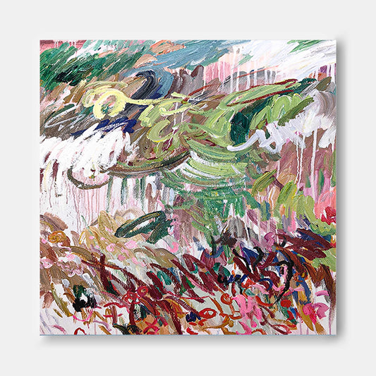 Colorful Abstract Oil Painting for Modern Home Decor and Art Enthusiasts