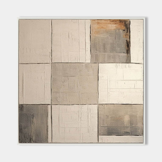 Minimalist Wabi-Sabi Abstract Oil Painting for Modern Home Decor