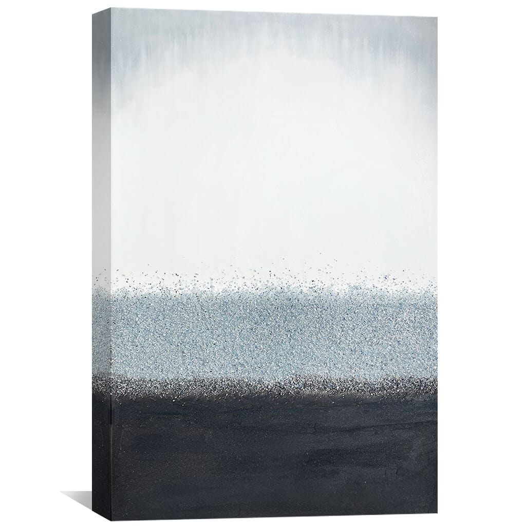 Abstract Coastal Serenity Oil Painting for Modern Home Decor