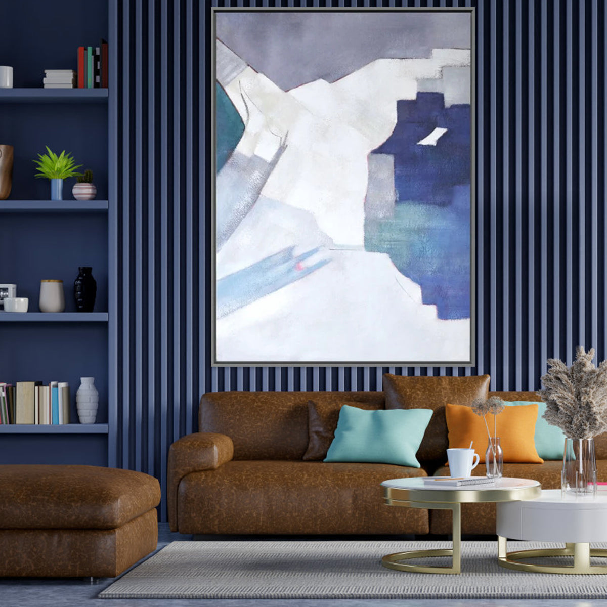 Radiant Abstract Oil Painting for Modern Home Decor