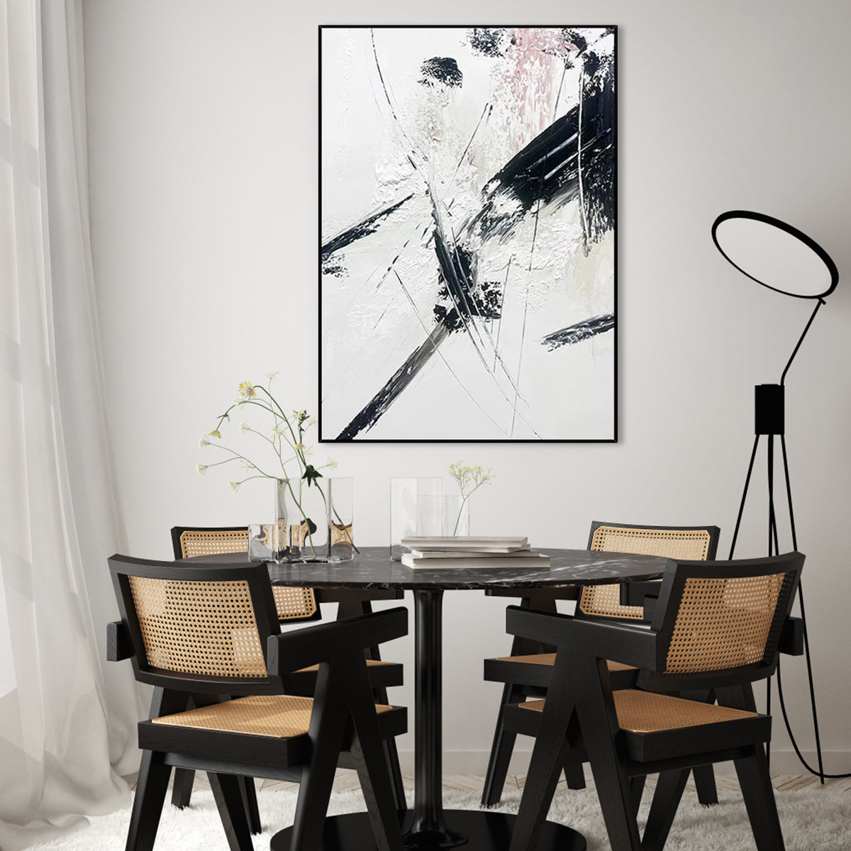 Modern Abstract Oil Painting for Elegant Home Decor and Art Enthusiasts