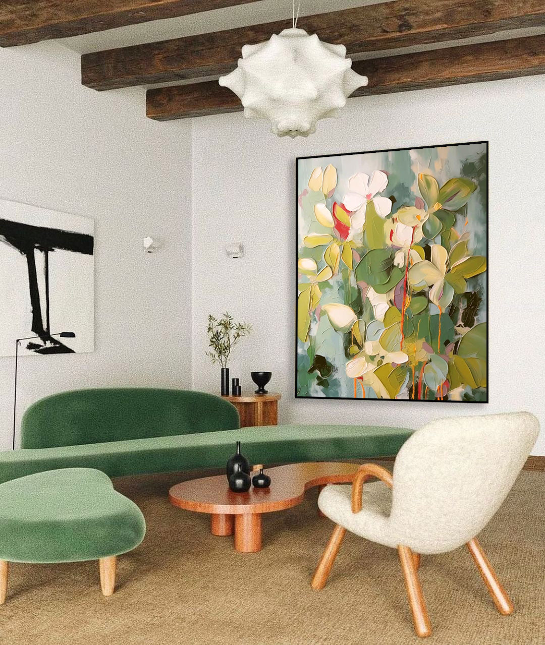 Vibrant Floral Oil Painting for Elegant Home Decor and Artistic Expression