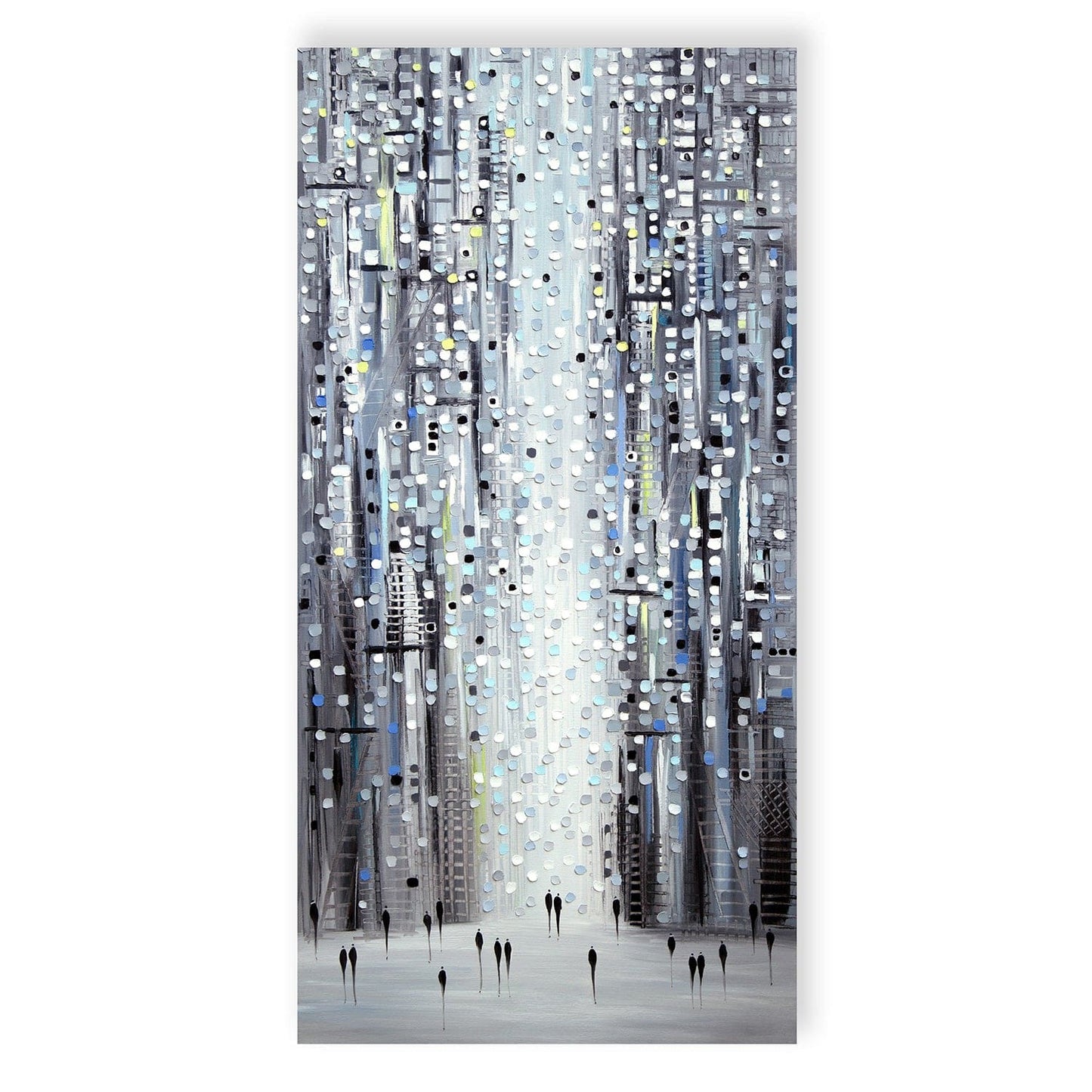 Urban Skyline Oil Painting – Modern Cityscape Art for Contemporary Spaces