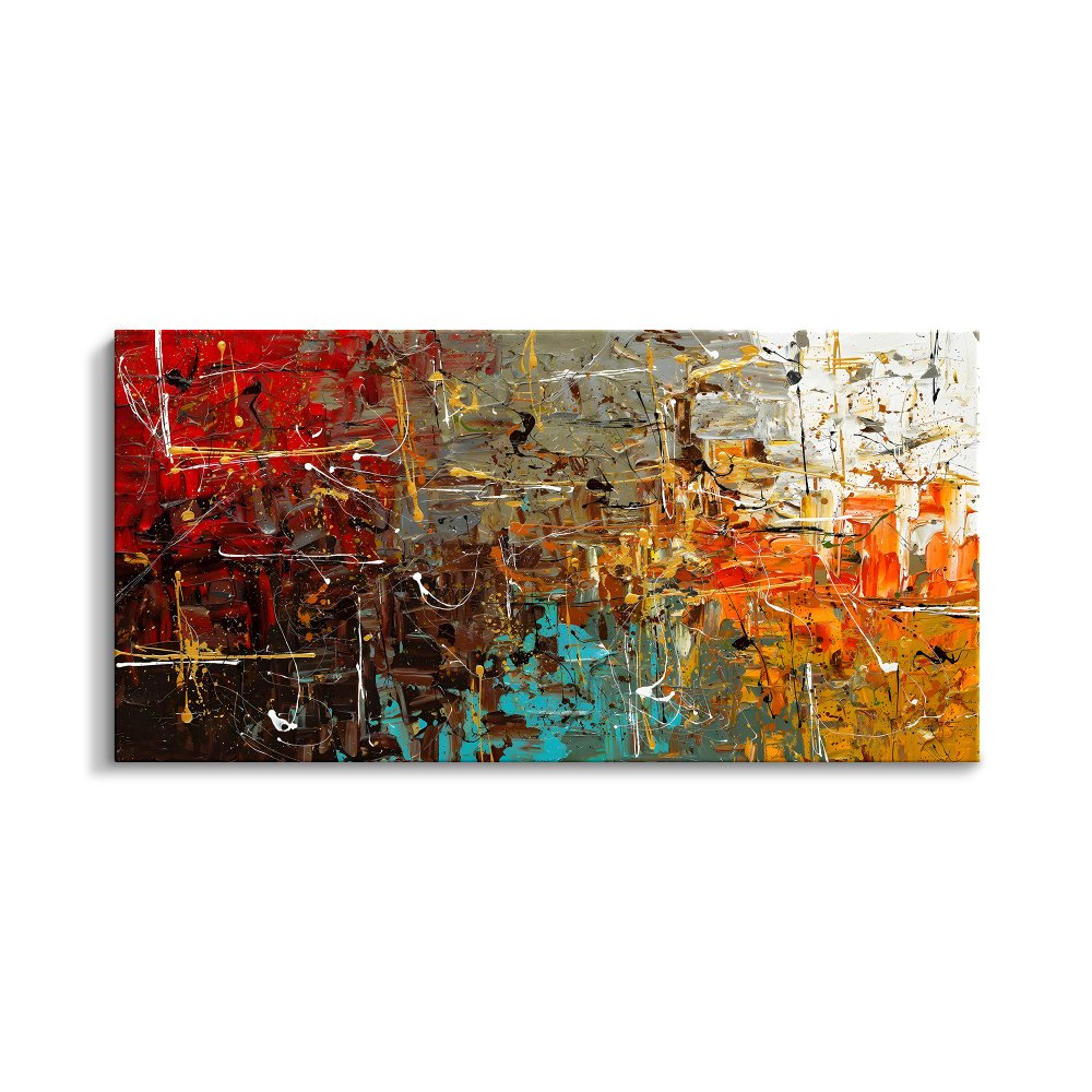 Vibrant Abstract Oil Painting for Modern Home Decor and Art Enthusiasts