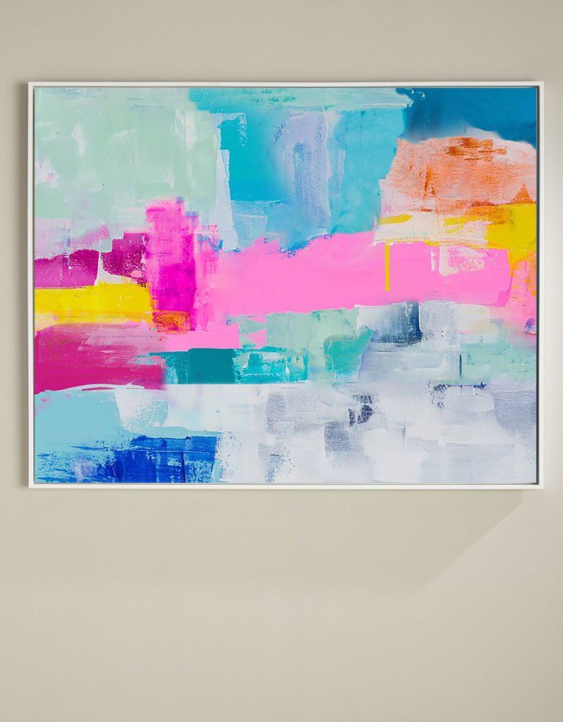 Vibrant Colorful Abstract Oil Painting for Modern Home Decor