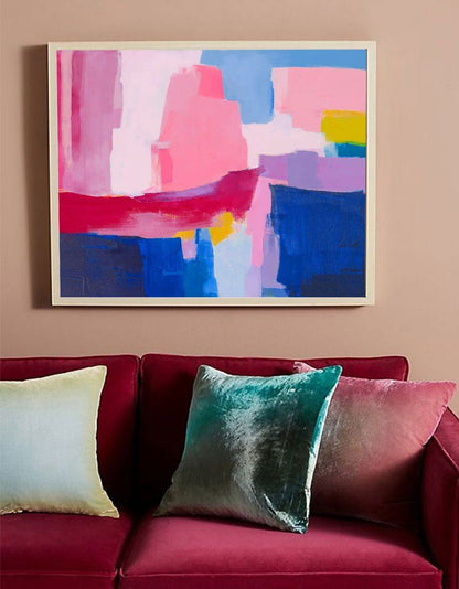 Vibrant Colorful Abstract Oil Painting for Modern Home Decor