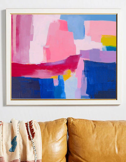 Vibrant Colorful Abstract Oil Painting for Modern Home Decor