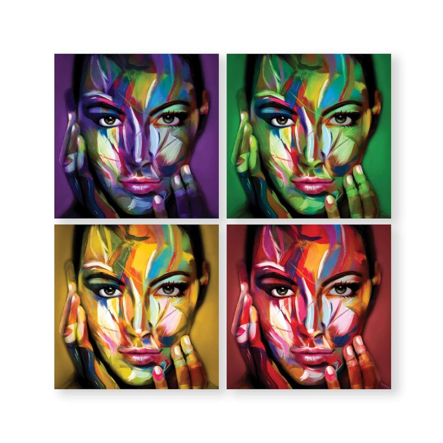 Vibrant Colorful Abstract Woman Oil Painting for Modern Art Lovers