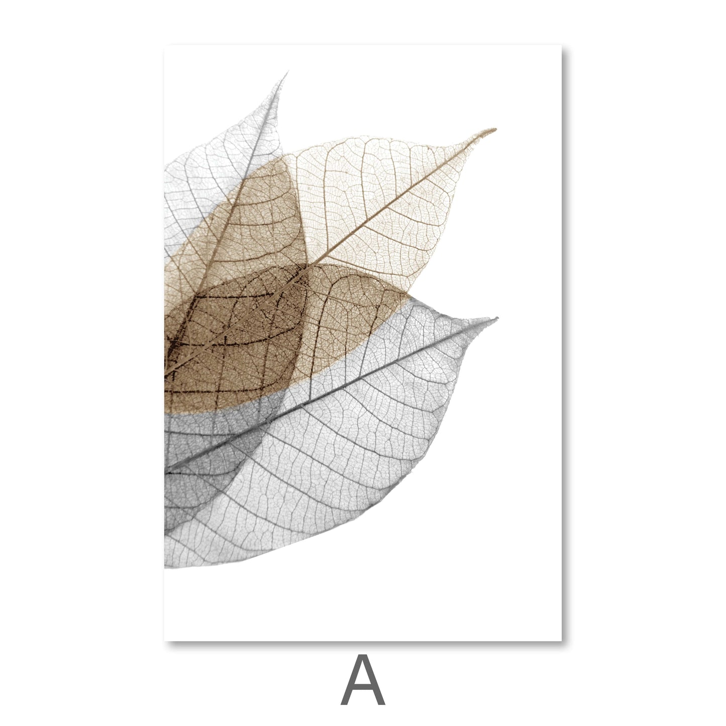 Abstract Leaf Oil Painting - Colorful Nature Inspired Wall Art Decor