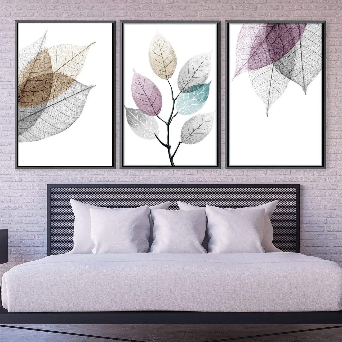 Abstract Leaf Oil Painting - Colorful Nature Inspired Wall Art Decor
