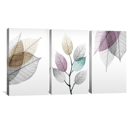 Abstract Leaf Oil Painting - Colorful Nature Inspired Wall Art Decor