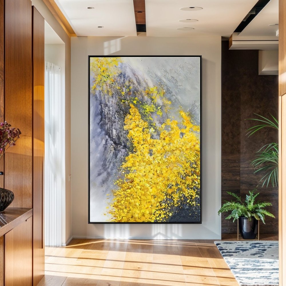 Vibrant Colorado Wildflower Oil Painting – Nature's Beauty in Yellow Hues