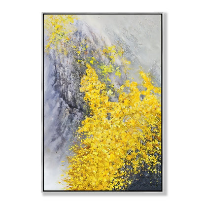 Vibrant Colorado Wildflower Oil Painting – Nature's Beauty in Yellow Hues