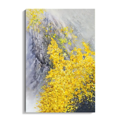 Vibrant Colorado Wildflower Oil Painting – Nature's Beauty in Yellow Hues