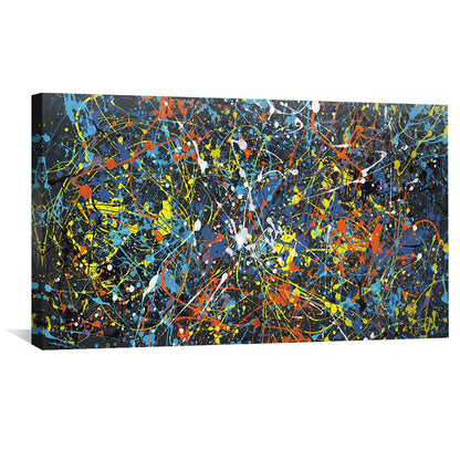 Vibrant Abstract Oil Painting for Modern Home Decor - Colorful Canvas Art Piece