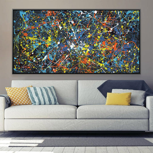 Vibrant Abstract Oil Painting for Modern Home Decor - Colorful Canvas Art Piece