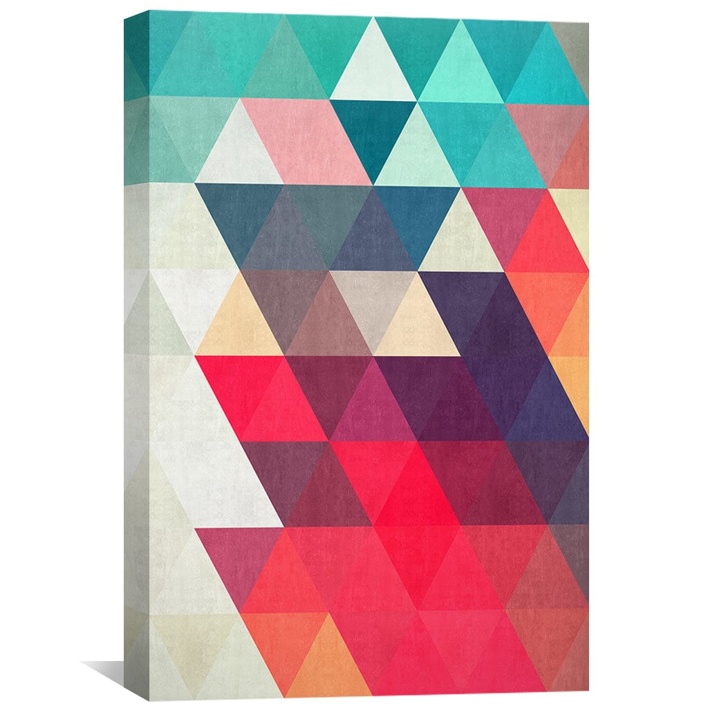 Vibrant Geometric Triangle Canvas Art for Modern Home Decor