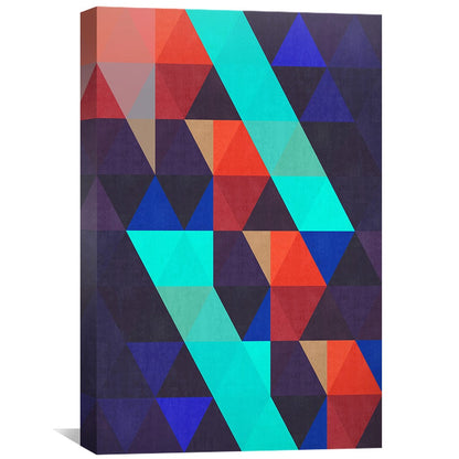 Vibrant Geometric Triangle Canvas Artwork for Modern Home Decor