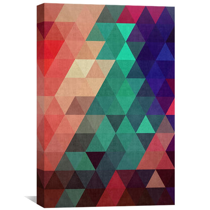 Vibrant Geometric Triangle Canvas Art for Modern Home Decor