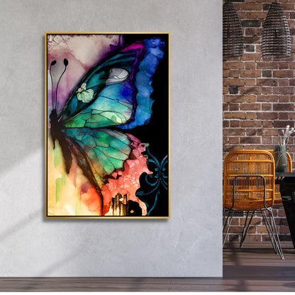 Vibrant Butterfly Abstract Oil Painting for Modern Home Decor