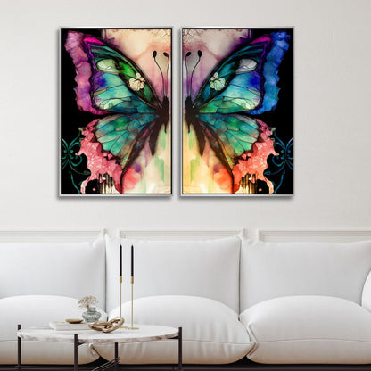 Vibrant Butterfly Abstract Oil Painting for Modern Home Decor