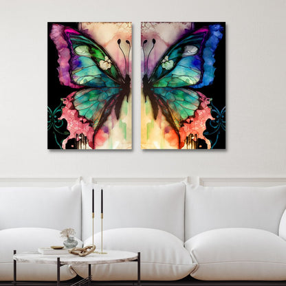 Vibrant Butterfly Abstract Oil Painting for Modern Home Decor