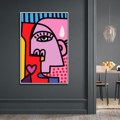 Colorful Abstract Cubist Faces – Modern Wall Art for Contemporary Decor