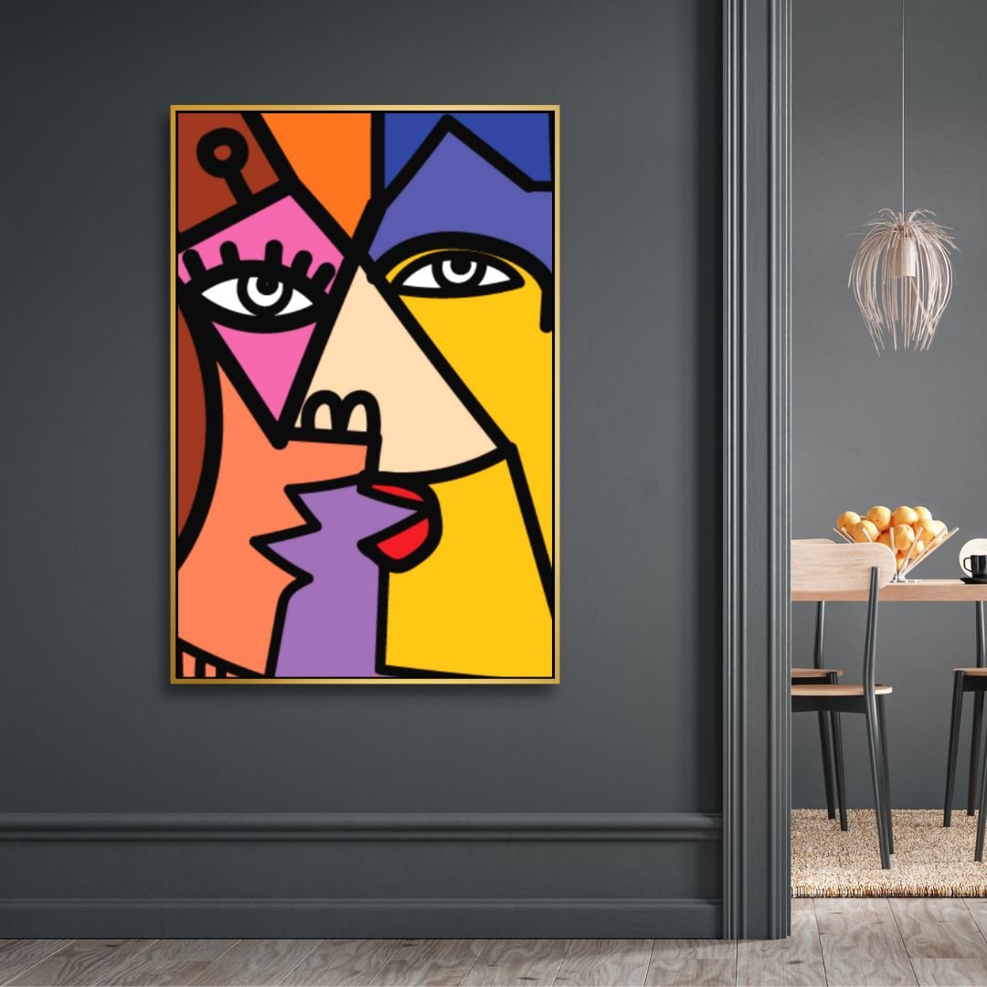 Colorful Abstract Cubist Faces – Modern Wall Art for Contemporary Decor