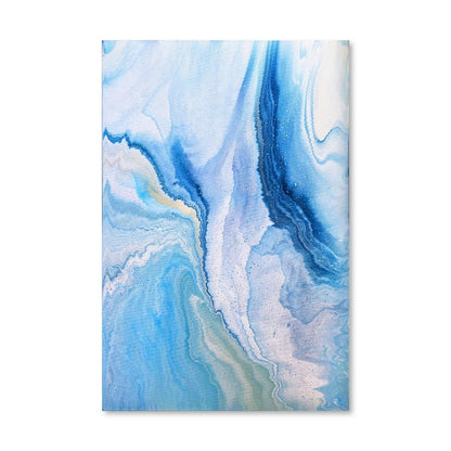 Serene Abstract Ocean Waves Oil Painting for Tranquil Home Decor