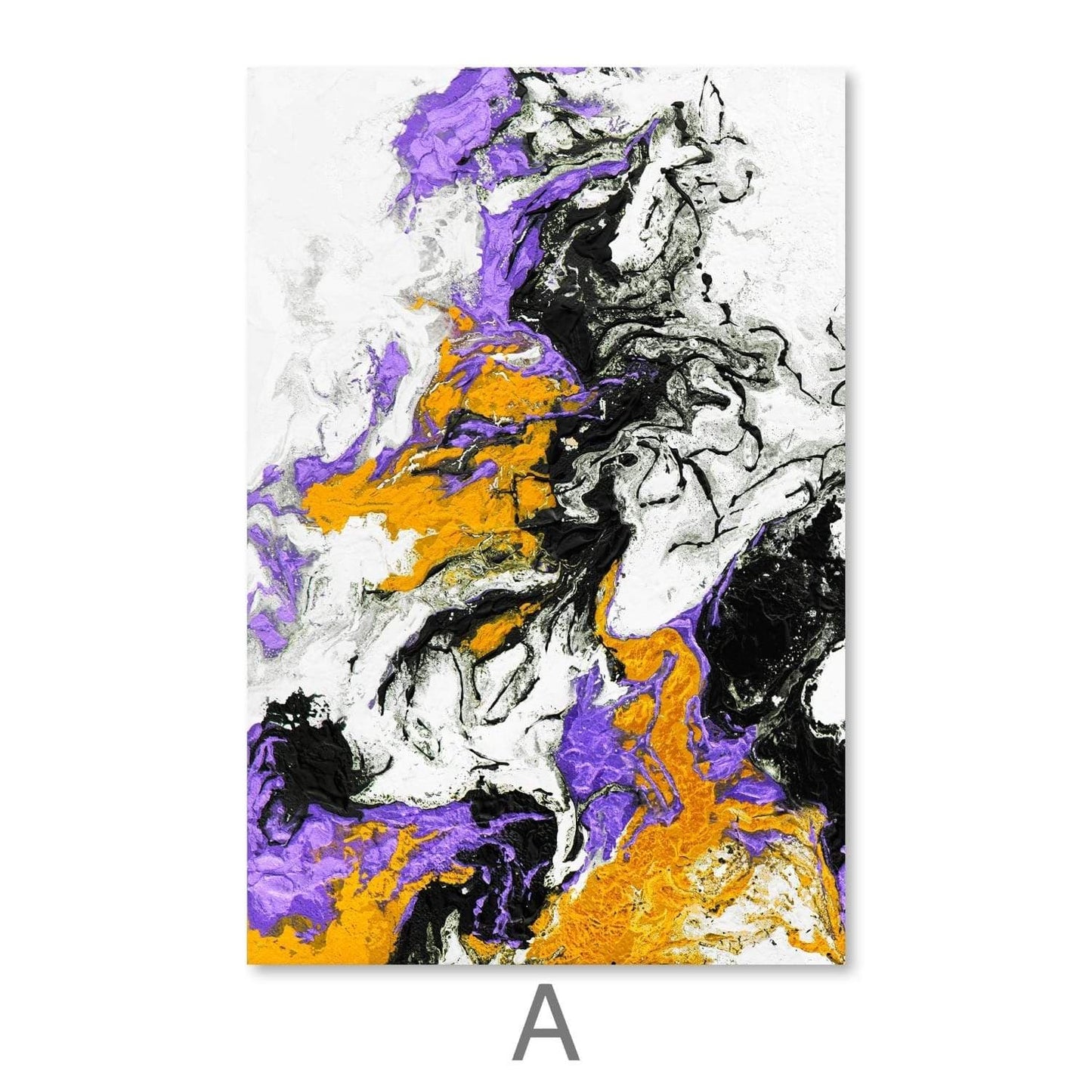 Vibrant Abstract Oil Painting with Colorful Smoke Swirls for Home Decor