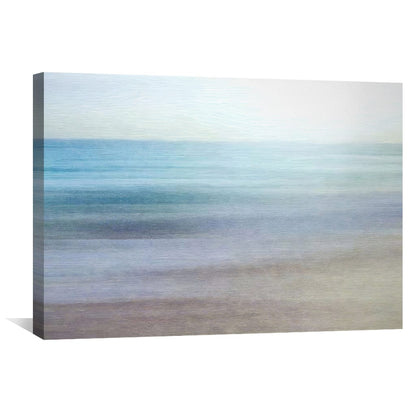 Tranquil Ocean Abstract Oil Painting for Nautical Home Decor