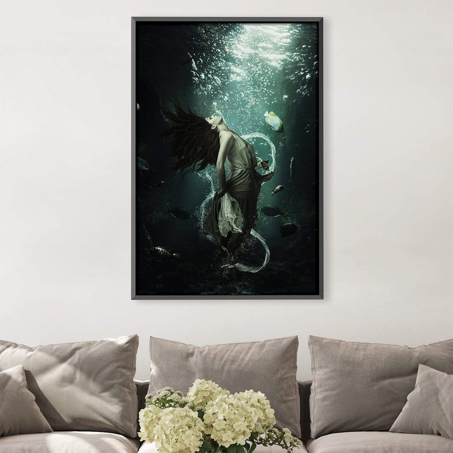 Enchanting Underwater Journey Oil Painting for Elegant Home Decor