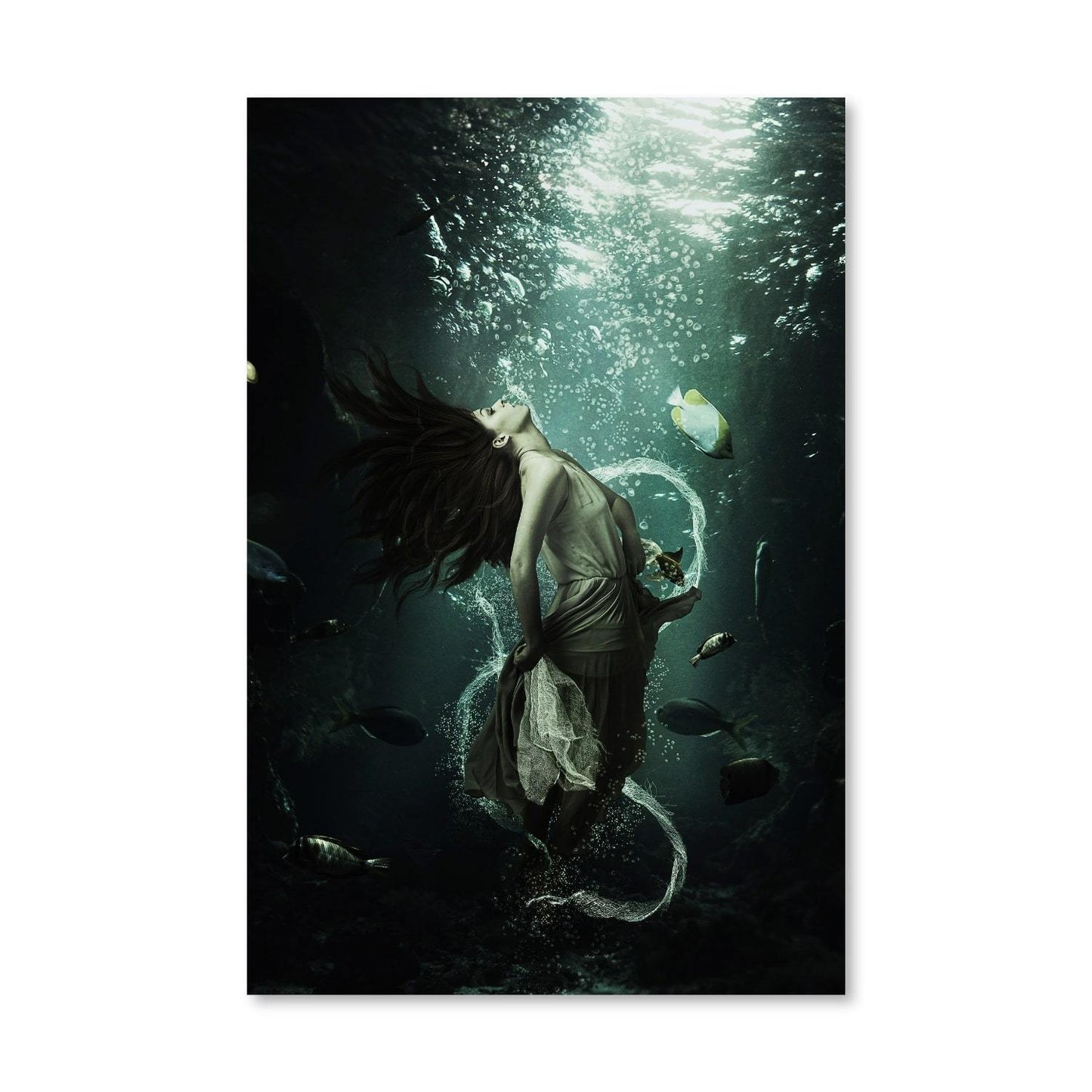 Enchanting Underwater Journey Oil Painting for Elegant Home Decor