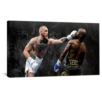 Epic Boxing Clash: Conor McGregor vs Floyd Mayweather Oil Painting