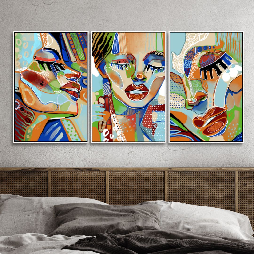 Vibrant Contemporary Abstract Portraits of Women in Bold Colors