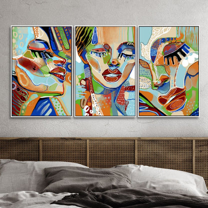 Vibrant Contemporary Abstract Portraits of Women in Bold Colors